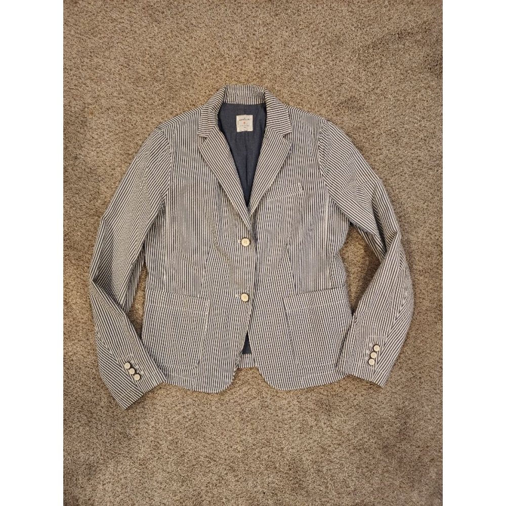 Kids Gap Blue White Stripe Academy Blazer Size 6